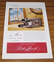 1948 Print Ad Bell & Howell Filmo Auto Master Movie Cameras Nautical Scene - $13.39
