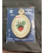 Vintage nmi Strawberry #14 Counted Cross Stitch Stitch N’ Frame USA - $5.89