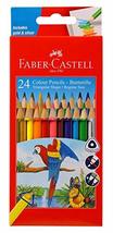 Faber Castell 24 Tri-colour Pencil Set Best Grip Includes Silver & Gold - $15.00
