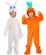 Easter Bunny Carrot Hooded Onesie Pajamas Kids Animal Costume One Piece ... - £24.03 GBP+
