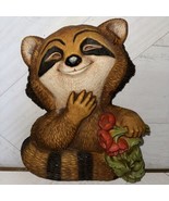 Vintage Homco Raccoon 1977 Dart Ind. Wall Decor Resin - $16.82