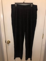 Lands End Womens SZ XL Pull On Elastic Waist Corduroy Stretch Pants w/ P... - $12.86