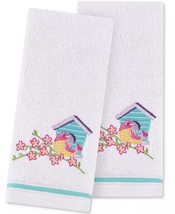 Martha Stewart Collection Birdhouse Embroidered Fingertip Towel Set, 11" X 18" - £14.16 GBP