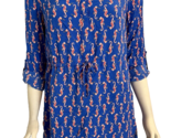 Crown &amp; Ivy Women&#39;s LS Seahorse Dress Blue Size 8 - £18.69 GBP