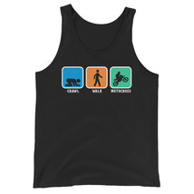 Crawl Walk motorcross Shirt Funny MX Rider Gift Idea Unisex Tank Top - £20.29 GBP