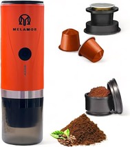 Portable Espresso Maker Self-Heating 20 Bar Pressure In Orange Color Com... - £187.44 GBP