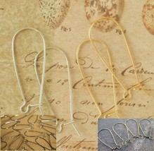 Kidney Ear Wire Hook Exquisite Gold Silver Plated  25-30MM US SELLER!! - $3.29