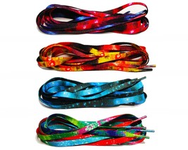 Galaxy Print Flat Shoelaces For Kobe Kyrie Air AJ Max Jordan 1 3 4 5 Air... - $8.49