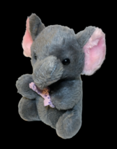 Superior Toy &amp; Novelty Baby Elephant Plush Soft Gray Stuffed Animal Doll 7&quot; RARE - £50.76 GBP