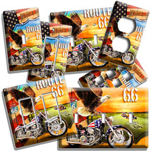 American Eagle Chopper Bike Light Switch Outlet Cover Wall Plate Garage Hd Decor - £14.32 GBP+