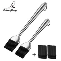 2Pcs Basting Brushes Silicone Oil Brush Kitchen BBQ Grilling Baking Cooking Brus - £12.82 GBP