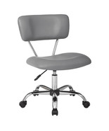 Modern Grey Faux Leather Vista Task Office Chair Ergonomic Design - $193.05