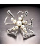 Mikimoto Estate Akoya Pearl Brooch Pin 2.5-6 mm Silver M408 - $287.10