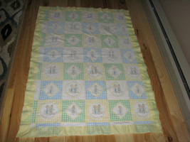 Vintage Baby Blanket Love Is The Little Things We Do For Each Other 1976 Nylon - £31.64 GBP