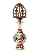 ISLAMIC Vintage Arab Art Golden Kohl Stick Brass Bottle Jar Eyeliner Con... - €22,62 EUR