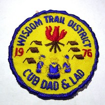 Wisdom Trail District Cub Dad &amp; Lad  Patch Boy Scout of America BSA Vint... - £27.61 GBP