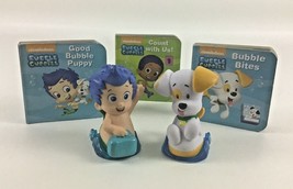 Bubble Guppies Board Books Gil Bubble Puppy Roll N Go Sliders 5pc Lot Figures  - £15.42 GBP