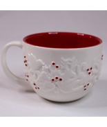 Starbucks White Embossed Doves Reindeer Berries Holiday Christmas Theme ... - $10.65