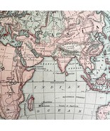 1879 Map Eastern Hemisphere Victorian Atlas Harpers Geography 1st Editio... - $59.99