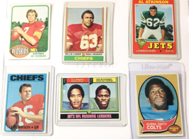 Vintage Football Card Lot of (6) 70s O.J. Simpson Joe Theisman Len Dawson Etc. - £57.13 GBP