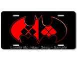 Batman Harley Quinn Inspired Art on Black FLAT Aluminum Novelty License ... - £14.11 GBP