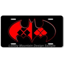 Batman Harley Quinn Inspired Art on Black FLAT Aluminum Novelty License ... - £14.11 GBP