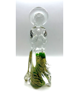 Angel figurine Art Glass ~ Green and Gold Inside ~  7-1/2 - £31.96 GBP