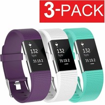 3 Pack Replacement  Band for Fitbit Charge 2 Bracelet Watch Rate Fitness - £10.97 GBP