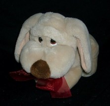 9" Vintage Russ Berrie Dimples Tan Brown Puppy Dog Pup Stuffed Animal Toy Plush - $23.75