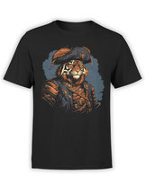 FANTUCCI Unisex Cool T-Shirts | Tiger Pirate T-Shirt | 100% Cotton - £17.37 GBP+