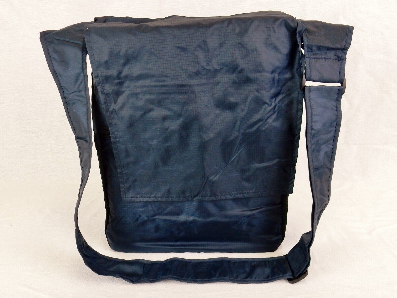 Nylon Lightweight Messenger Bag, Foldable/Packable, Navy Blue, Clik Clak... - $9.75
