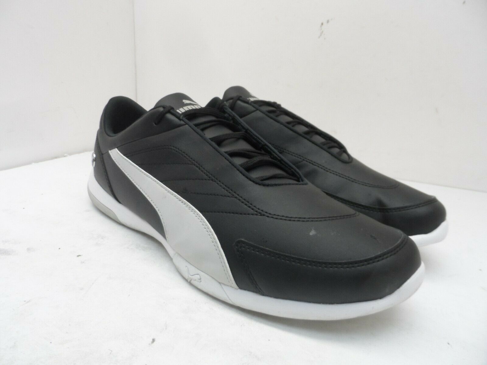 Puma Men&#39;s BMW Motorsport Kart Cat III Lace-Up Sneakers Black/White Size... - $35.62