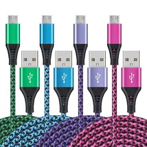 Cable, [4Pack/3Ft] Android Usb Male To Micro B Charger Cord, Fast Charging Speed - £11.76 GBP