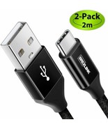 New BREXLINK Type C CHARGING CABLE 2-Pack USB C To USB A 6 Ft Nylon Char... - £7.11 GBP