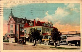 Vintage POSTCARD- Post Office &amp; Town Hall, Old Orchard Beach, Maine BK68 - £4.06 GBP