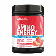 Optimum Nutrition Essential Amino Energy + Electrolytes, Strawberry Burs... - £41.58 GBP