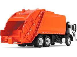 Mack LR w McNeilus Rear Load Refuse Body Orange White 1/87 HO Diecast Mo... - $59.36