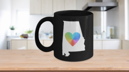 Alabama Mug Black Coffee Cup Sweet Home Tie Dye Heart State Love - £17.36 GBP+