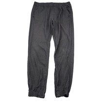 Pac Sun Pants Womens M Black Slash Pockets Stretchable Waist Flat Front Jogger - £22.96 GBP