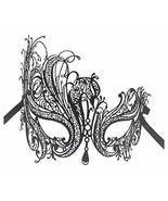 Silver Swan Light Metal Filigree Mardi Gras Venetian Masquerade Mask for... - $21.26 CAD
