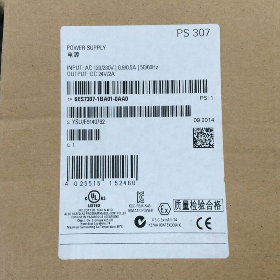 Power Supply Module in Box For Siemens 6ES7 307-1BA01-0AA0 6ES7307-1BA01... - $110.38
