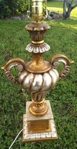 Italian Style Hollywood Regency Urn Lamp Gold Silver Chic Light Shabby I... - $81.25