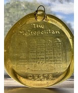 VINTAGE METROPOLITAN OPERA  COLLECTIBLE Amber Pressed Glass Sun Catcher ... - $34.73 CAD