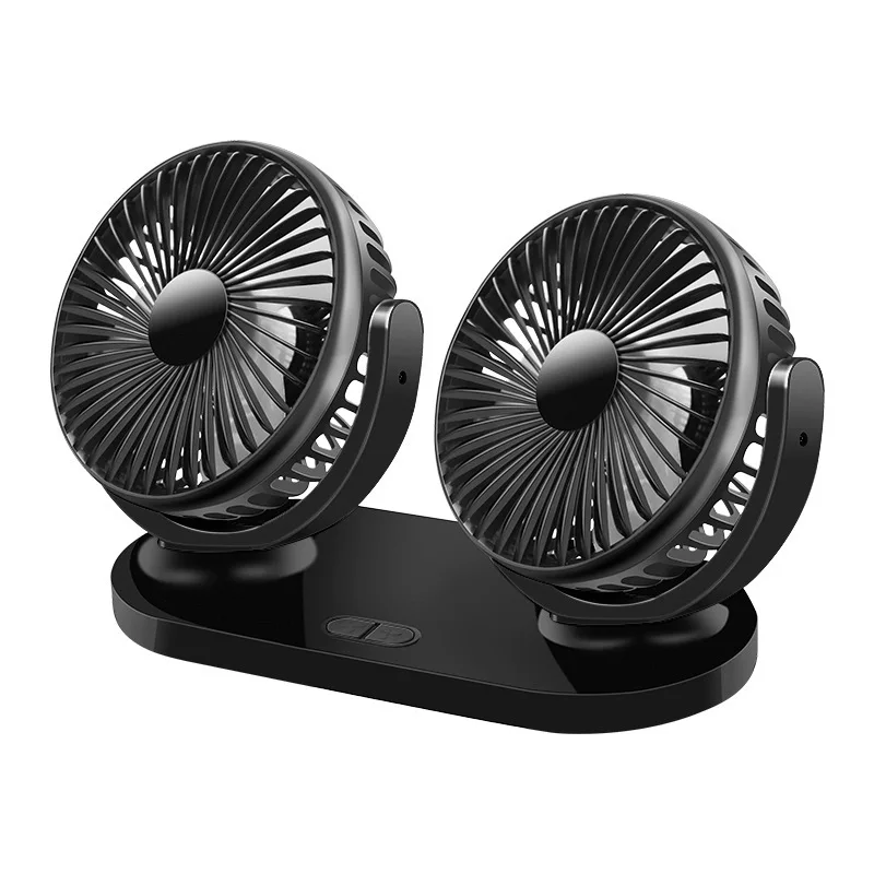 12/24V car fan cooling Car Fan Dual Head usb car fan 3 Speeds Adjustable For - £10.76 GBP+