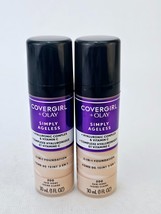 CoverGirl Olay Simply Ageless 3 in 1 Foundation 200 Fair Ivory 1 fl oz Lot of 2 - £17.15 GBP