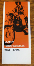 1973 Harley-Davidson ORIGINAL TX-125 Aermacchi Brochure Xlnt - $14.85