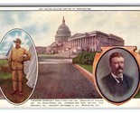Theodore Roosevelt Capitol Building Inset Washington DC UNP UDB Postcard... - $6.88