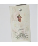 Angel of Protection Pin Gold brooch hatpin lapel Pink Cats Eye Crystal - $5.41 CAD