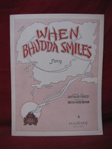 Antique/Vintage When Bhudda Smiles Sheet Music #117 - £19.77 GBP