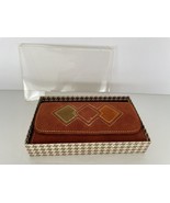 Vtg. Suede Wallet Triangle Pumpkin Fall Colors Patchwork Style Hippie Bo... - $408.64 MXN